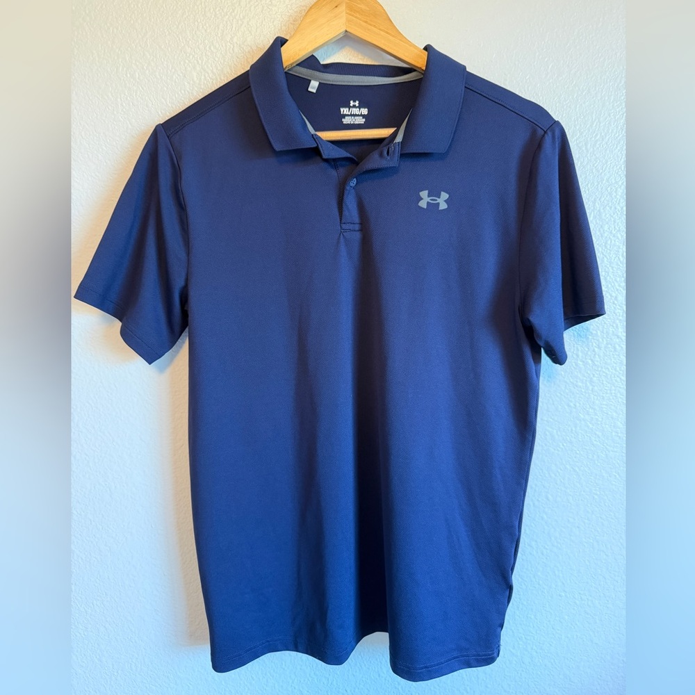 Under Armour Boy's Navy Polo Shirt